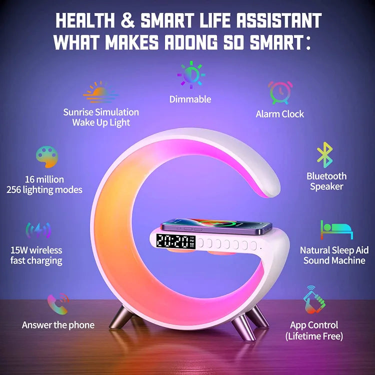 Smart Wake Up Light - Innovatieve Kleurijke Bluetooth Wekker -nu met 50% korting